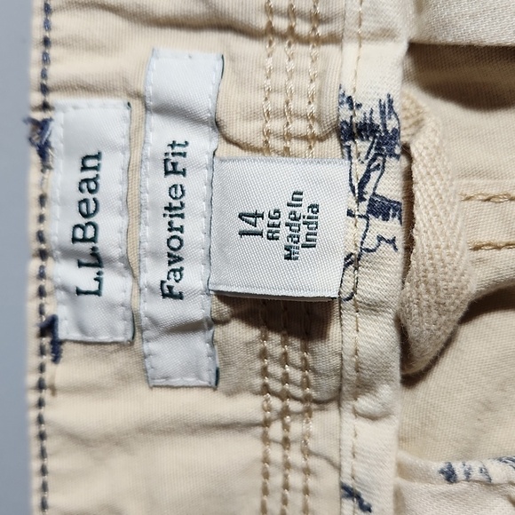 Cargo pants Tan color Pockets Cotton Spandex blend Size 14 L.L.BEAN - Picture 10 of 16